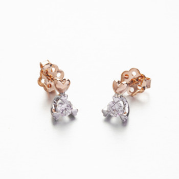 orecchini san valentino diamante cuore regalo speciale donna 18 carati genova creazione unica
